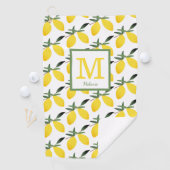 Lemon Monogram Name Golfhandtuch (Insitu)