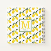 Lemon Monogram Name Notizblock (Rückseite)