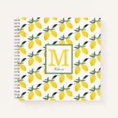 Lemon Monogram Name Notizblock (Vorderseite)