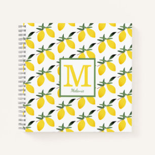 Lemon Monogram Name Notizblock