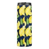 Lemon Monogram Navy Blue Thermosbecher (Rückseite)