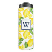 Lemon Monogram White Thermosbecher (Vorderseite)