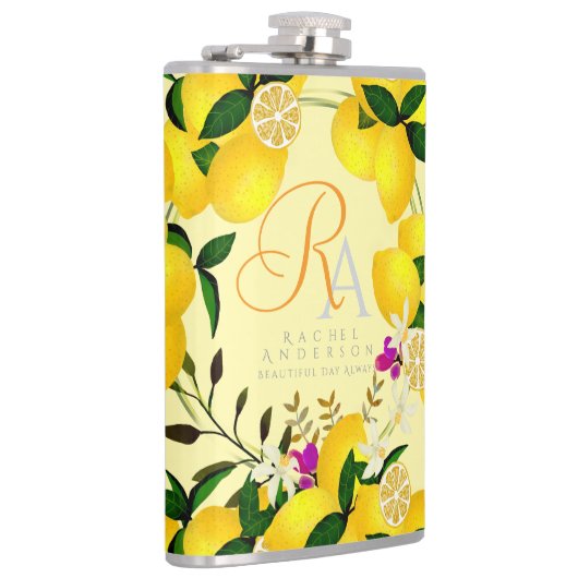 Lemon Monogram Yellow Flachmann (Rechts)