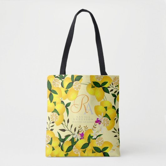 Lemon Monogram Yellow Tasche (Vorderseite)