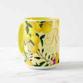 Lemon Monogram Yellow Tasse (Vorderseite Links)