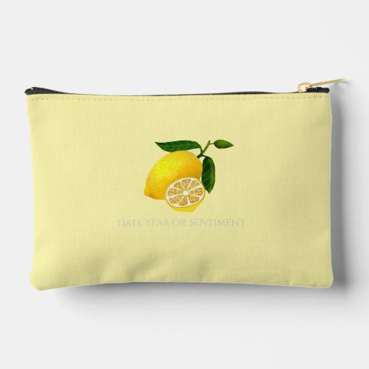Lemon Monogram Yellow Zubehörtasche (Rückseite)