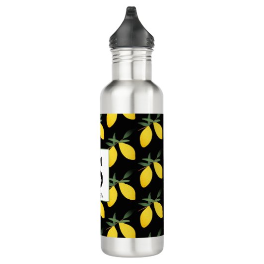 Lemon Monogramm Name Wasser Flasche Edelstahlflasche (Rechts)