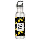 Lemon Monogramm Name Wasser Flasche Edelstahlflasche (Vorderseite)