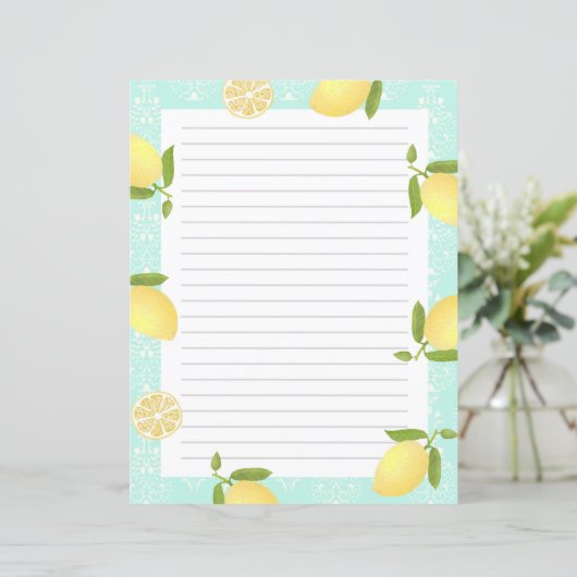 Lemon Motif Liebe Blue (Stehend Vorderseite)