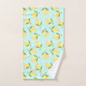 Lemon Motif Liebe Blue Badhandtuch Set (Handtuch)