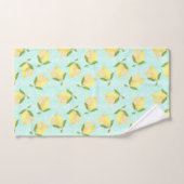 Lemon Motif Liebe Blue Badhandtuch Set (Handtuch)