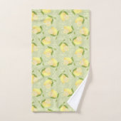 Lemon Motif Liebe Green Badhandtuch Set (Handtuch)