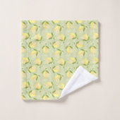 Lemon Motif Liebe Green Badhandtuch Set (Waschlappen)