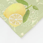 Lemon Motif Liebe Green Fleecedecke (Ecke)