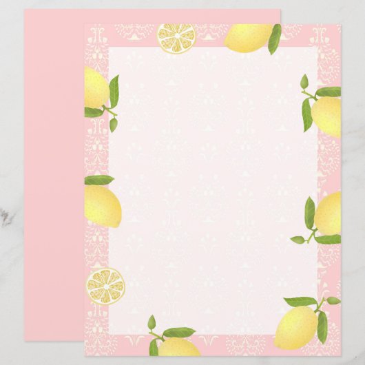 Lemon Motif Liebe Peach (Vorne/Hinten)