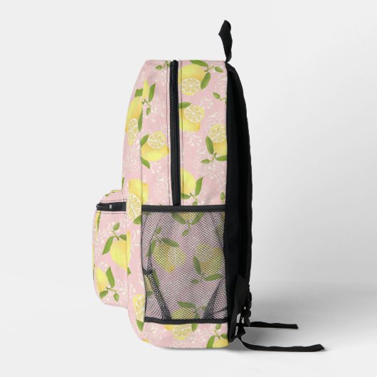 Lemon Motif Liebe Peach Bedruckter Rucksack (Rechts)
