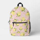 Lemon Motif Liebe Peach Bedruckter Rucksack (Vorderseite)