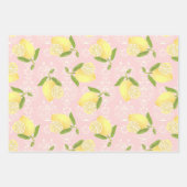 Lemon Motif Liebe Peach Geschenkpapier Set (Vorderseite 3)