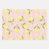 Lemon Motif Liebe Peach Geschenkpapier Set (Vorderseite 2)