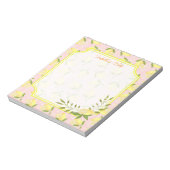 Lemon Motif Liebe Peach Notizblock (Rotiert)