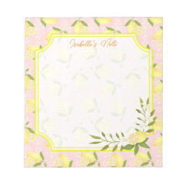 Lemon Motif Liebe Peach Notizblock