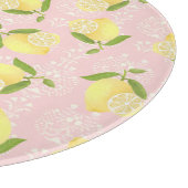 Lemon Motif Liebe Peach Schneidebrett (Ecke)