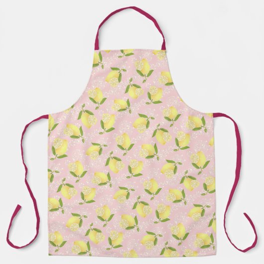 Lemon Motif Liebe Peach Schürze (Vorderseite)