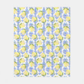 Lemon Motif Liebe White Fleecedecke (Vorderseite)