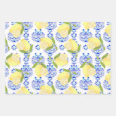 Lemon Motif Liebe White Geschenkpapier Set (Vorderseite 2)