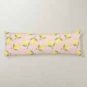 Lemon Motif Peach Seitenschläferkissen (Rückseite)