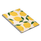 Lemon Motif Square Pattern Notizblock (Rechte Seite)