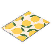 Lemon Motif Square Pattern Notizblock (Linke Seite)