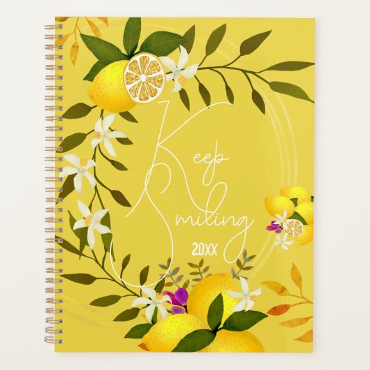 Lemon Mustard Spiral Foto Notebook Planer (Vorderseite)