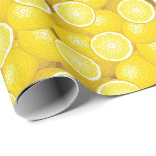 Lemon Muster 2 Geschenkpapier (Rolleneckpunkt)
