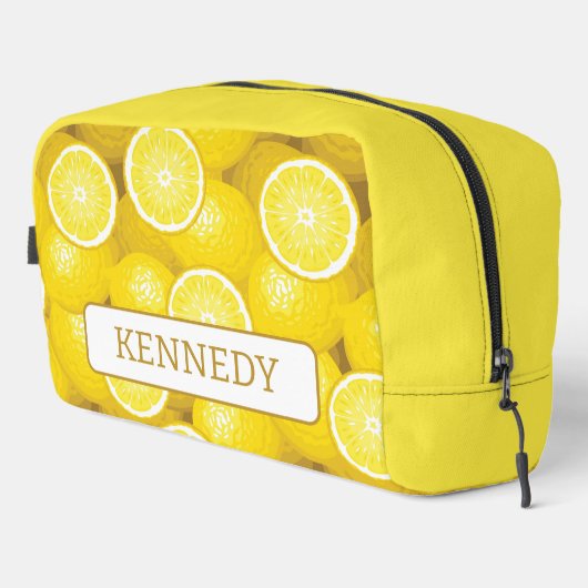 Lemon Muster 2 Waschbeutel (Rechte Ecke)