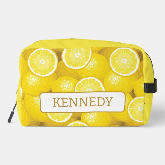 Lemon Muster 2 Waschbeutel (Rückseite)