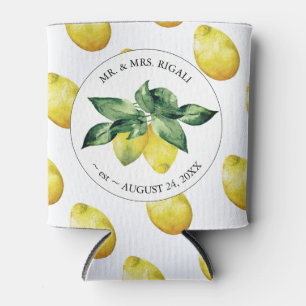 Lemon Muster Custom Wedding Can Coolers Dosenkühler