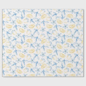 Lemon Muster handgezeichnete Wrapping Paper Roll Geschenkpapier (Flach)