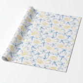 Lemon Muster handgezeichnete Wrapping Paper Roll Geschenkpapier (Ungerollt)