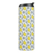 Lemon Muster kundenspezifisch monogramm tumbler Thermosbecher (Nach links gedreht)