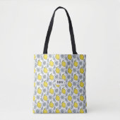 Lemon Muster kundenspezifische Monogramm-Säcke Tasche (Vorderseite)