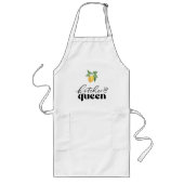 Lemon Muster Long White Lange Schürze (Vorne)