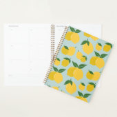 Lemon Muster Retro Frucht gelb auf grün Planer (Anzeige)