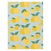 Lemon Muster Retro Frucht gelb auf grün Tischdecke (Vorderseite)