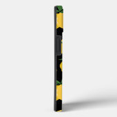 Lemon Muster Retro Frucht gelb auf schwarz Case-Mate iPhone Hülle (Rückseite / Rechts)