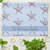 Lemon Muster tropische Früchte Custom Family Name Geschirrtuch (Gefaltet)