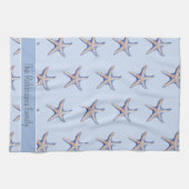 Lemon Muster tropische Früchte Custom Family Name Geschirrtuch (Horizontal)