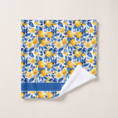 Lemon Muster Tropisches Obst Custom Couple Name Badhandtuch Set (Waschlappen)