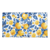 Lemon Muster Tropisches Obst Custom Couple Name Kissenbezug (Rückseite-Links)