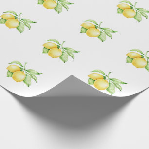 Lemon Muster Wasserfarbe Einfach Geschenkpapier